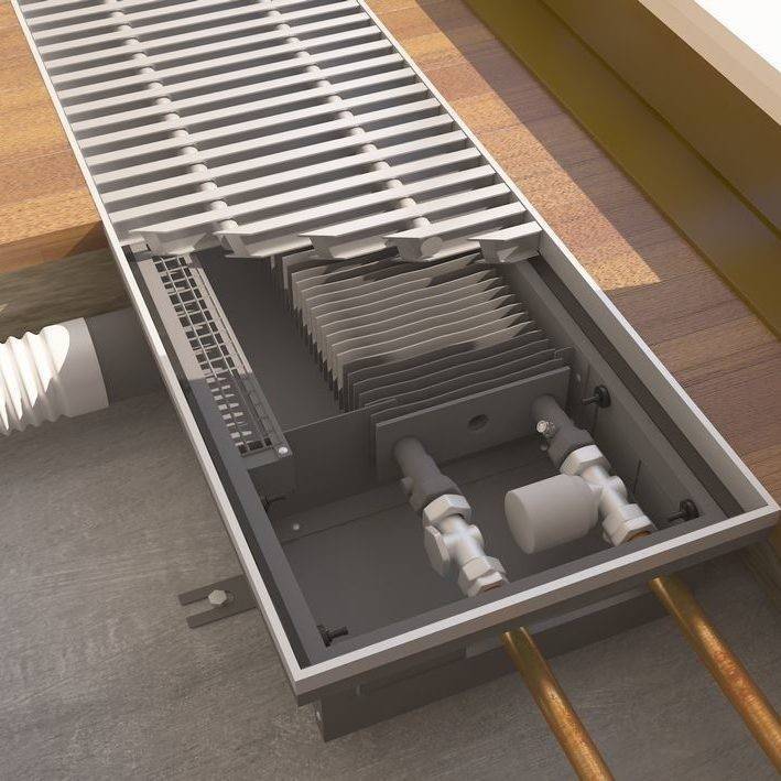 Внутрипольные водяные конвекторы отопления: эффективно и современно