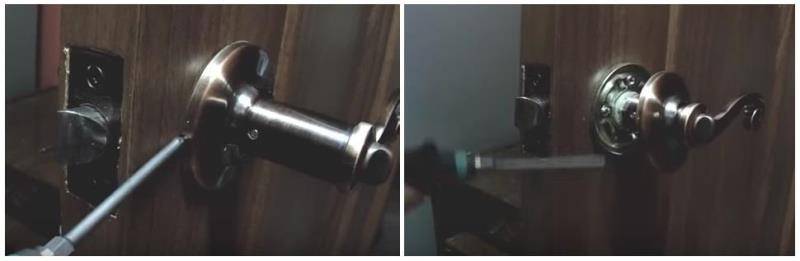 Как снять дверную ручку межкомнатной двери своими руками