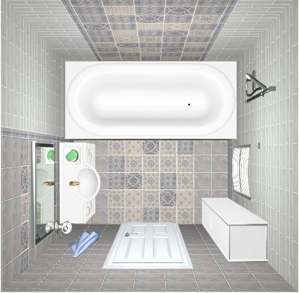 Раскладка плитки в ванной: примеры и схемы