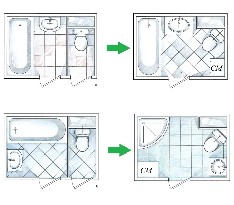 Планировка санузла, совмещенного с душевой кабиной в частном доме: варианты дизайна
 - 21 фото