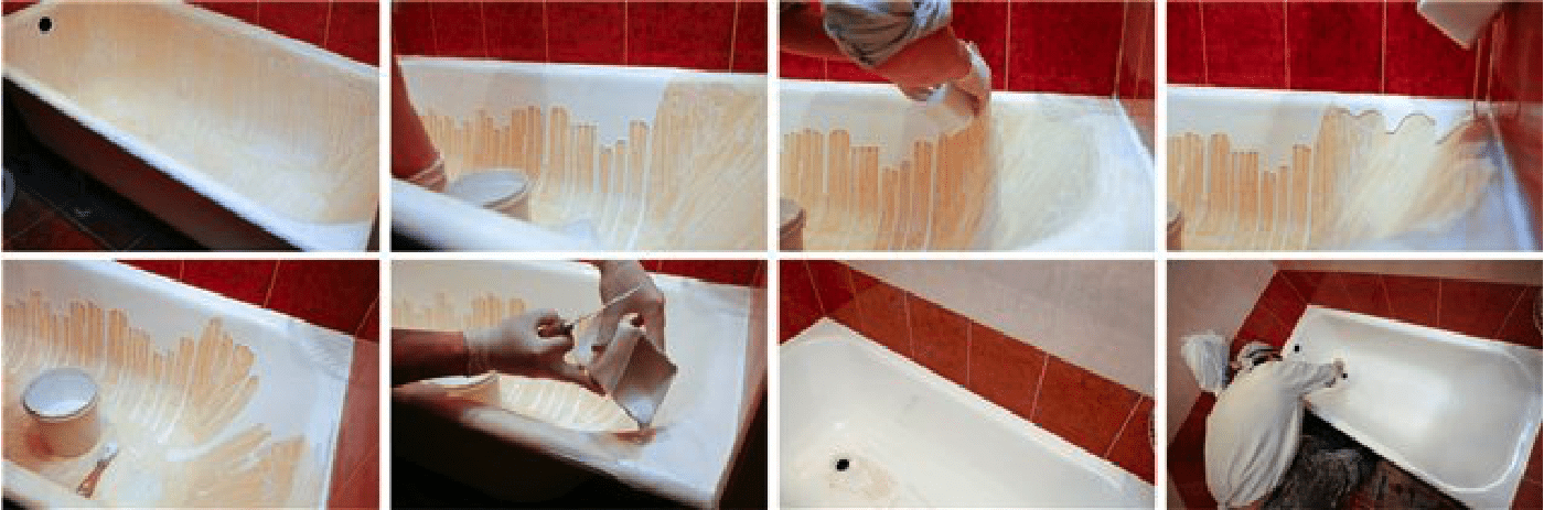 Полное восстановление эмали старой чугунной ванны своими руками: особенности реставрации