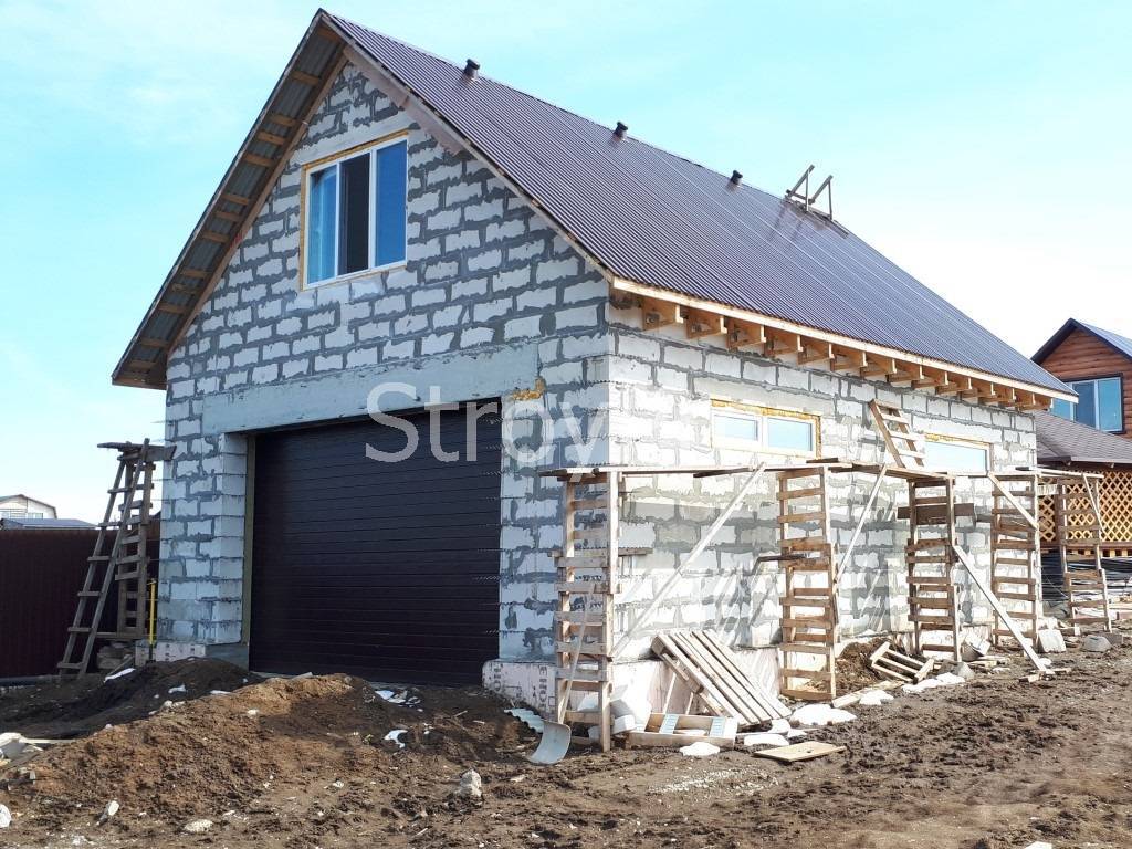 Проекты гаража с хозблоком: чертежи и эскизы с размерами, варианты конструкций и материалов