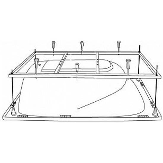 Каркас для стальной ванны – особенности конструкции и монтажа