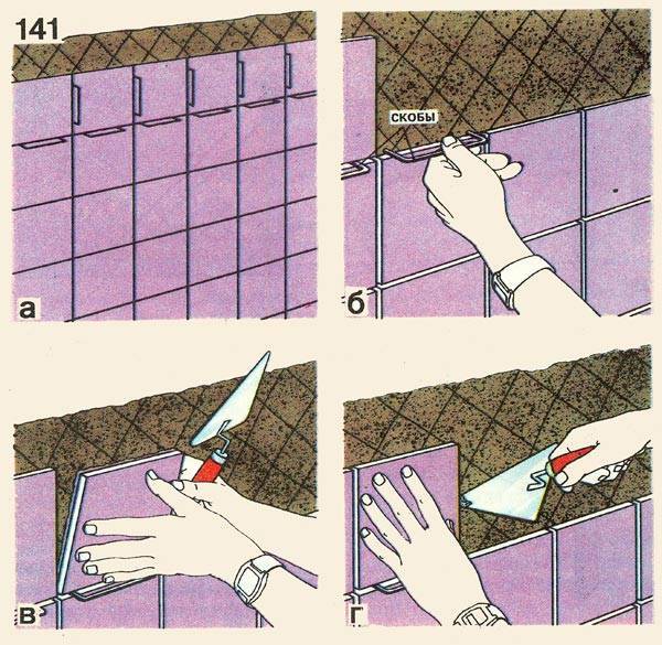 Как класть плитку на стену, 6 шагов правильной оклейки своими руками