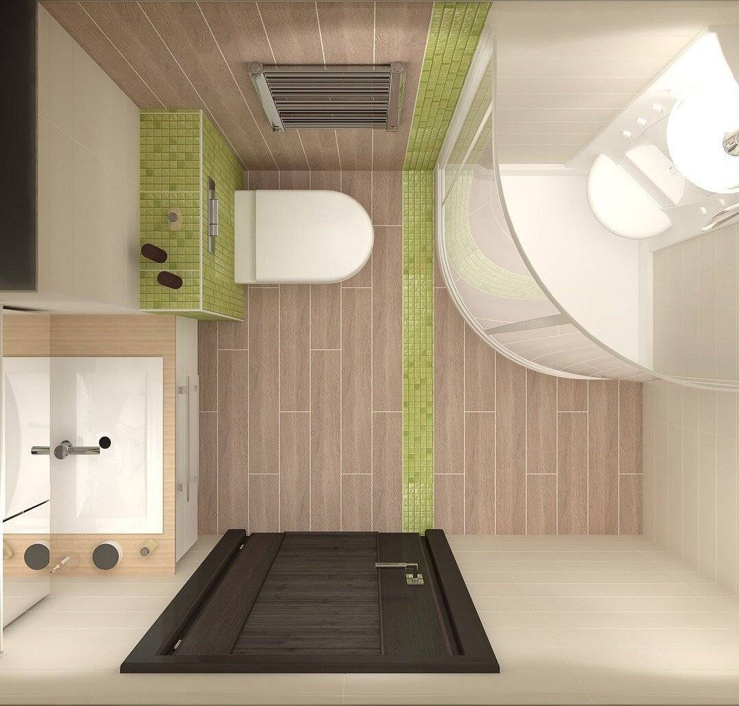 Дизайн ванной площадью 3 кв