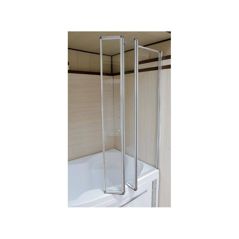 Складная шторка для ванной: стеклянная гармошка и угловая