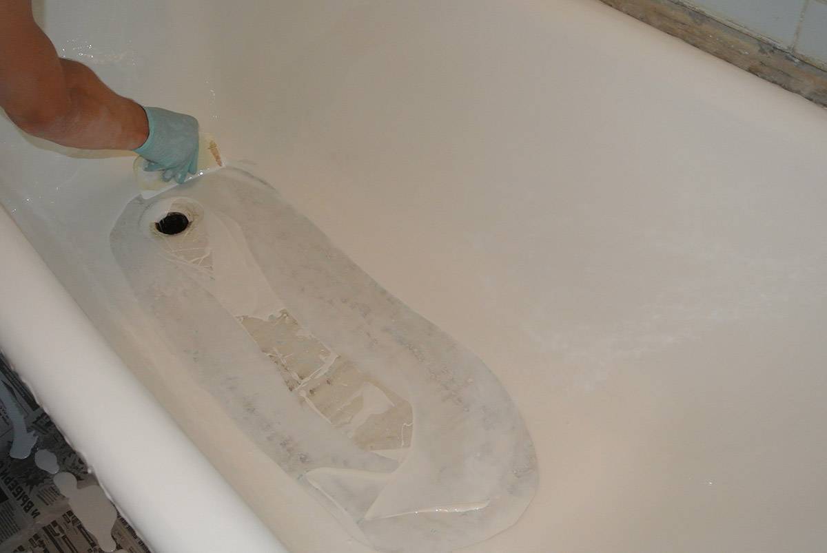Восстановление эмали, реставрация ванны (старой, чугунной) своими руками, заделка сколов