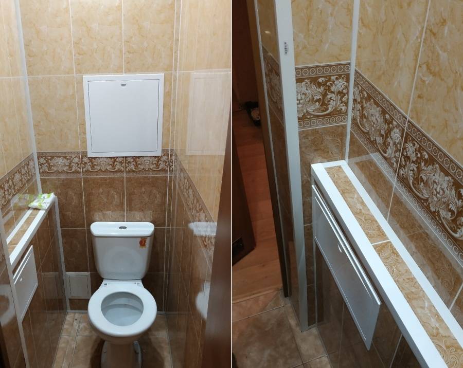 Отделка туалета пластиковыми панелями - выбор материала