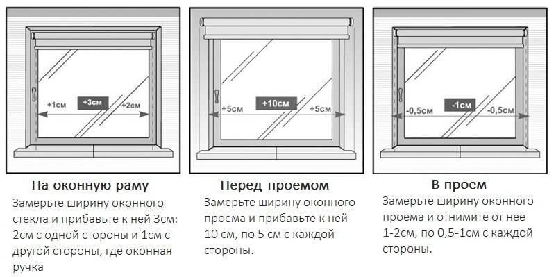 Как замерить окно для рулонных штор на каждое стекло фото