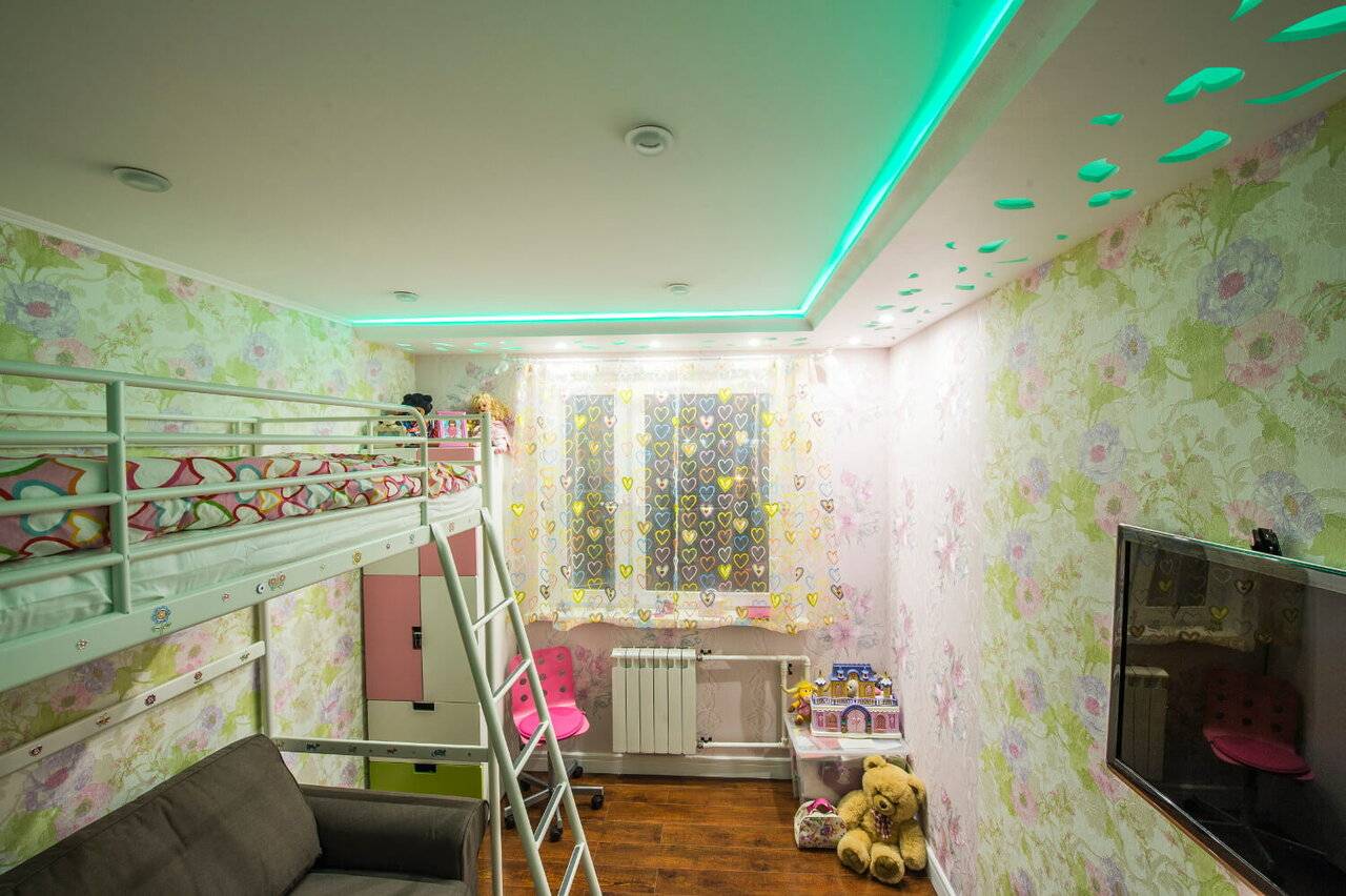 Натяжной потолок в детской