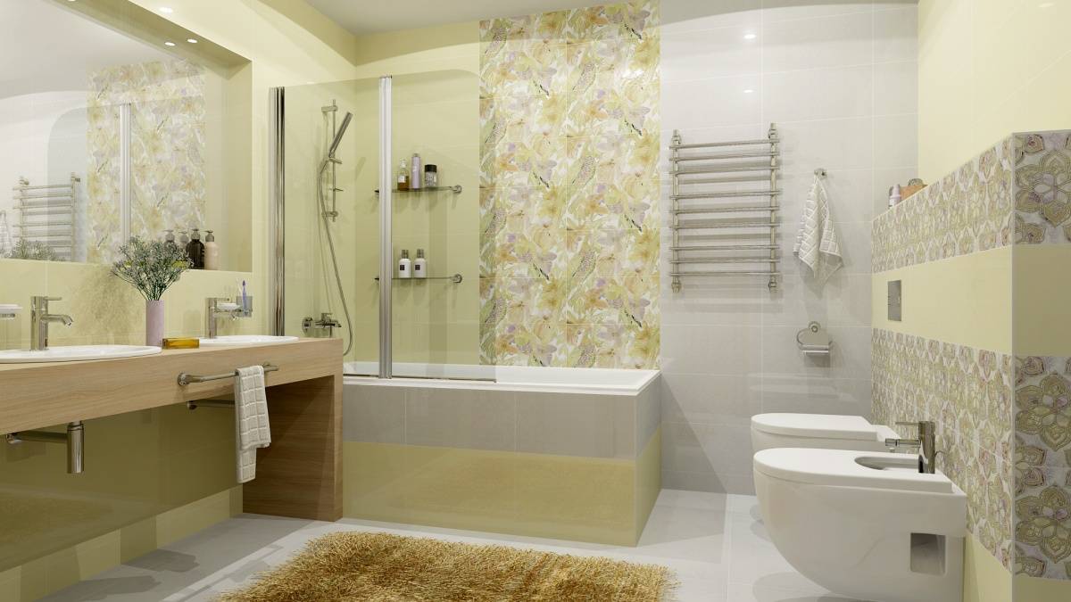 Плитка для современной ванной комнаты: дизайн, разновидности, правила выбора