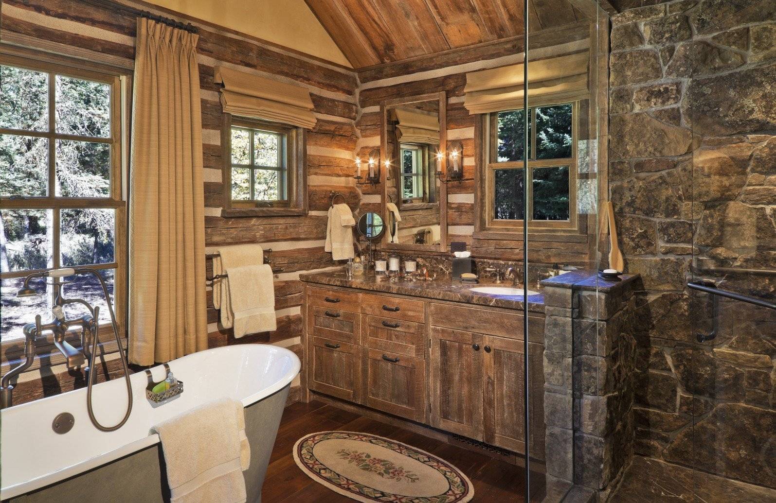 Ванная в стиле кантри - 110 фото особенностей оформления ванной комнаты в деревенском стиле
