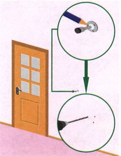 Настенный ограничитель для двери, напольный и самоклеющийся, установка своими руками
