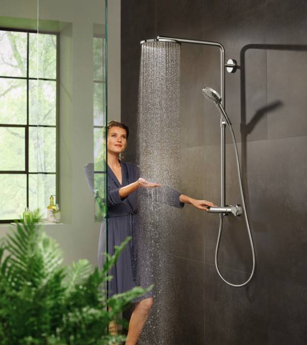 Тропический душ со смесителем для ванны: что это, фото, установка с изливом и без