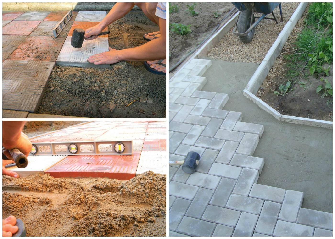 Мощение тротуарной плиткой на даче: технология, подготовка основания