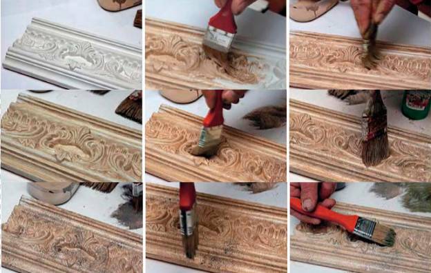 Покраска потолочного плинтуса из пенопласта: пошаговая инструкция