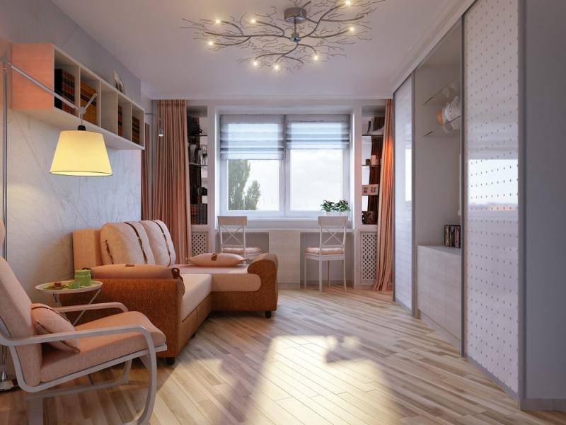 Современные варианты дизайна комнаты с балконом