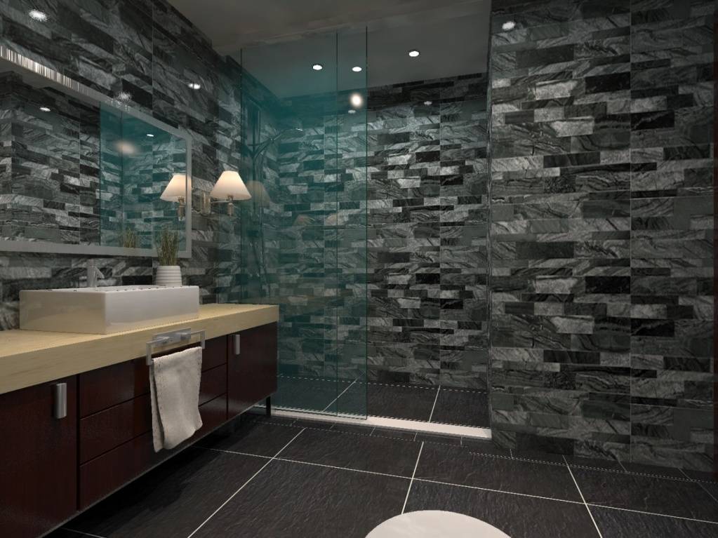 19 примеров ванных комнат с искусственным камнем в отделке