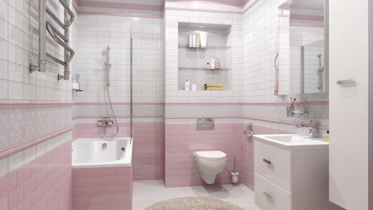 Варианты укладки плитки в ванной: фото и схемы раскладки
