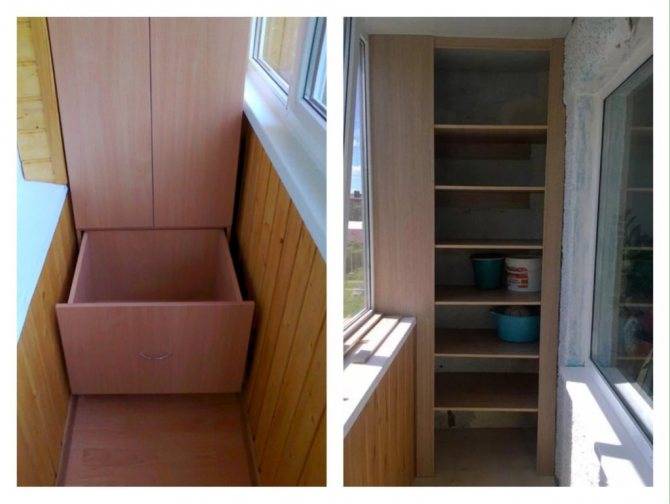 Как красиво сделать шкаф на балконе или лоджии: 2 варианта сборки