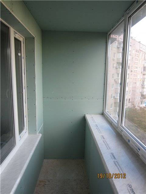 Отделка балкона гипсокартоном своими руками: фото и видео инструкции