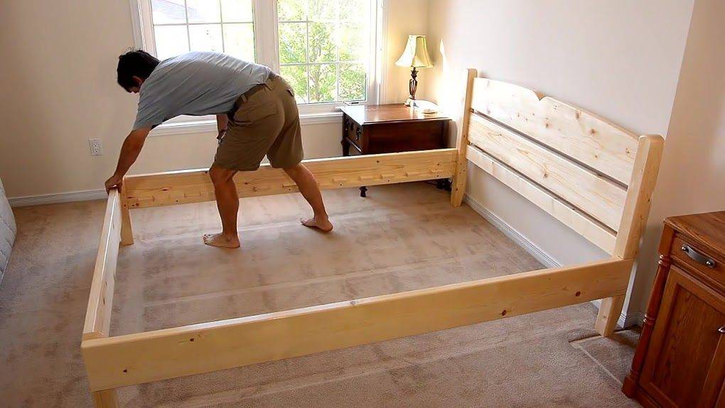 Как сделать кровать своими руками в домашних условиях — двуспальную, из дерева, бруса, фанеры